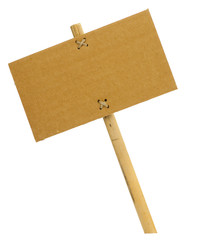 image d'un panneau en bambou et carton détouré blanc