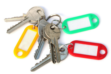 trousseaux de clefs avec porte-étiquettes