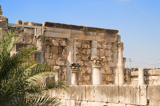 Capernaum, ancient synagogue where Jesus preached