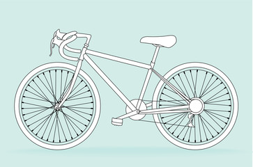 Bicycle, vector illustration