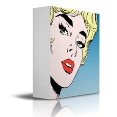 Packaging for sale of articles with the face of a woman