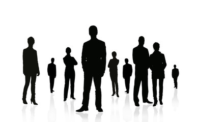 dynamic group of business people