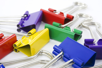 Colored folderback clips collection