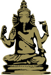 the vector ganesha statue