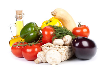 Still-life with fresh vegetables