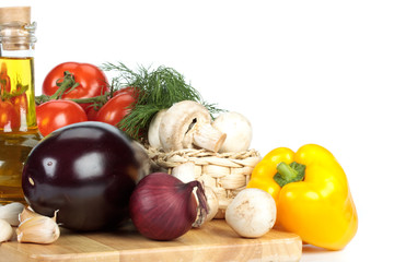 Still-life with fresh vegetables
