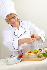Chef Preparing salad