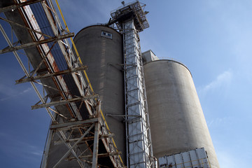 silos at a flour mill