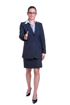 Businesswoman handshake