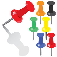 high detailed motley pin set  (vector, CMYK)