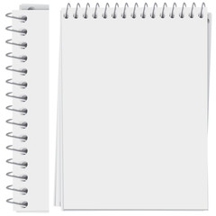 high detailed spiral bound notepad page (vector, CMYK)