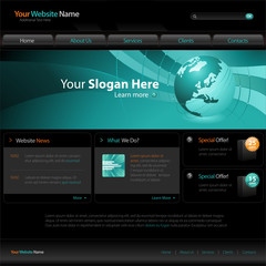 Web site design template 3, vector
