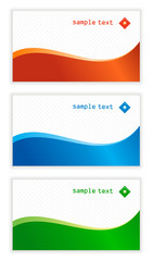 Obraz premium Set of horisontal business card templates