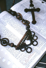 Bible and Wooden Crucifix