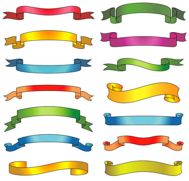 Vector ribbons and scrolls