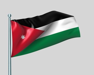 Nationalflagge Jordanien