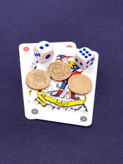 Gambling with dice and cards.