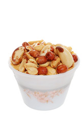 mixed nuts in a bowl