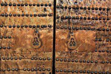 Brass gate in Morocco