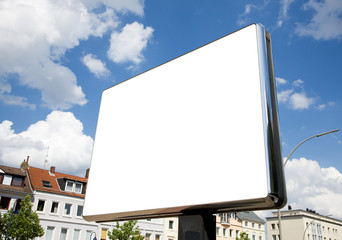 leere Plakatfl&auml;che in der Fu&szlig;g&auml;ngerzone