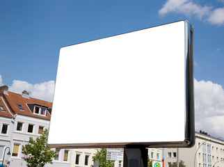 leere Plakatfläche in der Fußgängerzone