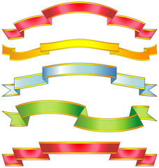 Set of vector ribbons