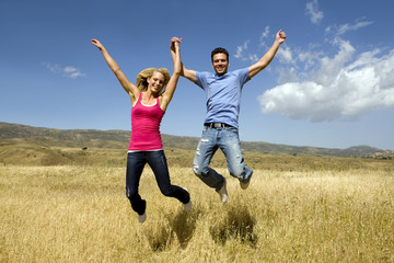 Jumping couple