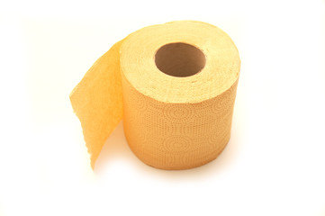 Toilet paper isolated on white