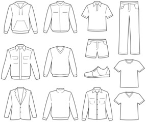 Men’s casual clothes illustration