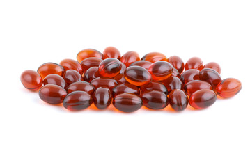 Small pile of lecithin capsules
