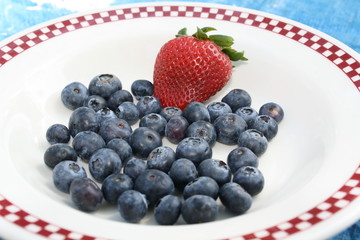 summer fruit on plate