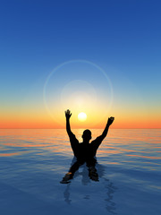 Fototapeta premium Man Drowning 9