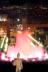 Magic fountain in Barcelona, Spain