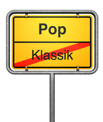 Pop Klaassik Schild