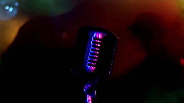 Microphone, colour lights, rock Concert 2.