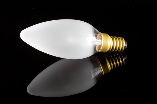 light bulb isolated on black background