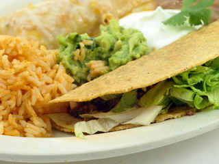 Taco with refried beans