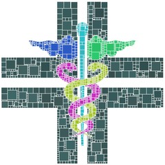 Naklejka premium Simbolo di una farmacia