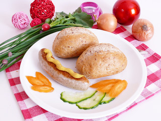 Bratwurst,Brotchen