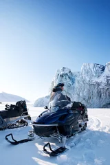 Fotobehang Winter Snowmobile Landscape © Tyler Olson