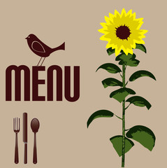 Sunflower Menu Template