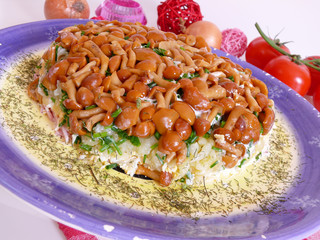 Kartoffelsalat mit Pilze