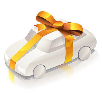 Transport en voiture offert (ruban d'or)