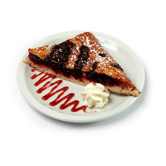 Piece of a strawberry pie