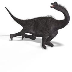 giant dinosaur brachiosaurus With Clipping Path over white