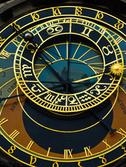 Naklejka premium Famous astronimical clock. Orloj in Prague