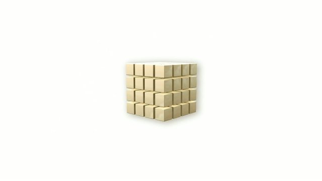 Animation Cube 3D diffusion