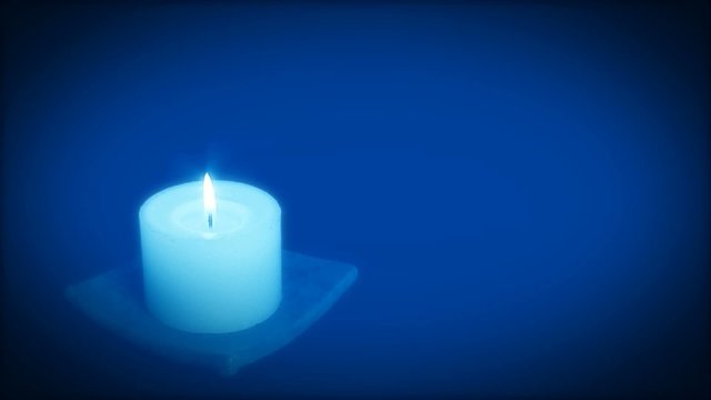 Candle Background In Blue