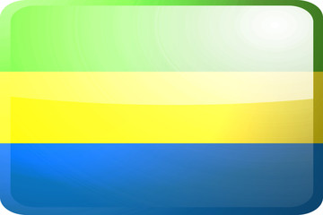 Flag of Gabon button