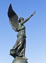 Statue of victory at Rhodes island, in Greece